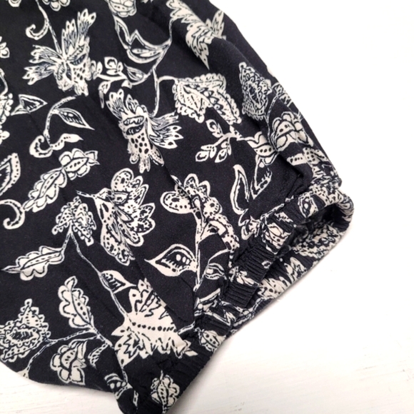 Old Navy Casual Dress Blk White Floral Jacobean Print Size xxl (1×) - Picture 4 of 11